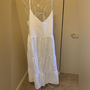 T-shirt fabric dress with adjustable spaghetti straps and POCKETS!